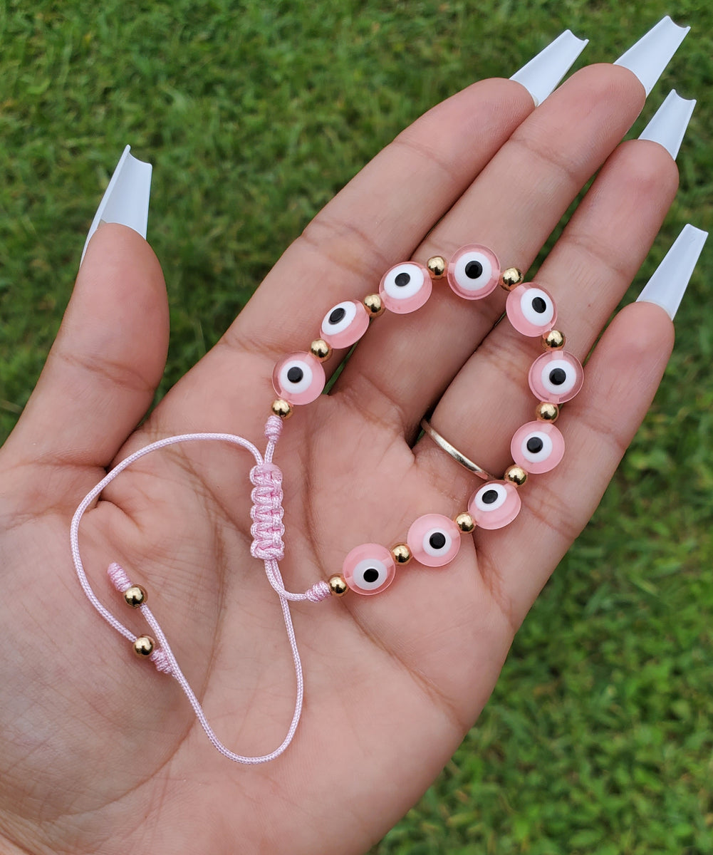 Pink ojito bracelets Now available!🧿💖 #pink #evileye #evileyebraclet