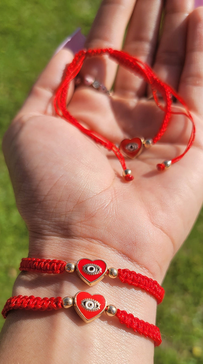 Protecting My Vibes Handmade Glass Beaded Evil Eye Bracelet – The