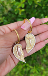 "Remember Me" Jesus & Virgin Mary 14K Gold Plated Key Chain 2pc Set